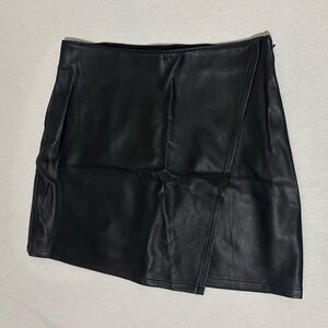 Hollister Black Mini Leather Skirt